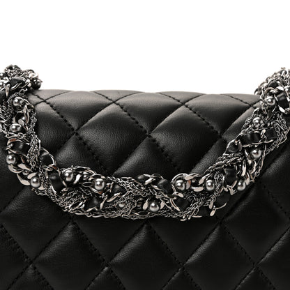 Chanel Lambskin Quilted Medium Westminster Pearl Flap Black 8 of 11