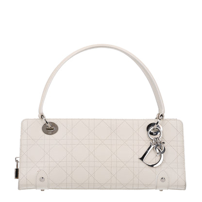 Christian Dior Calfskin Cannage Stitched East West Lady Dior White 1 of 9