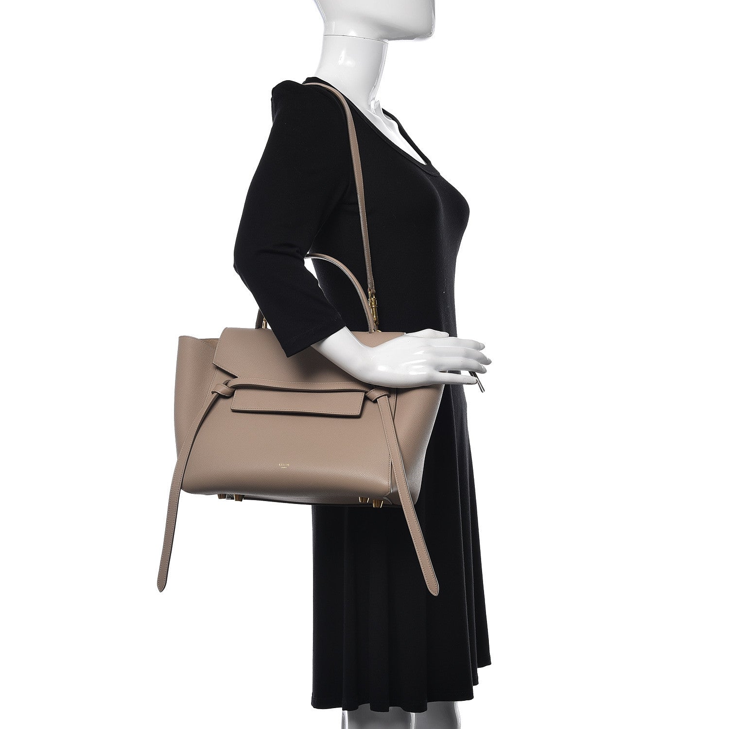 Celine Grained Calfskin Mini Belt Bag Light Taupe 2 of 11