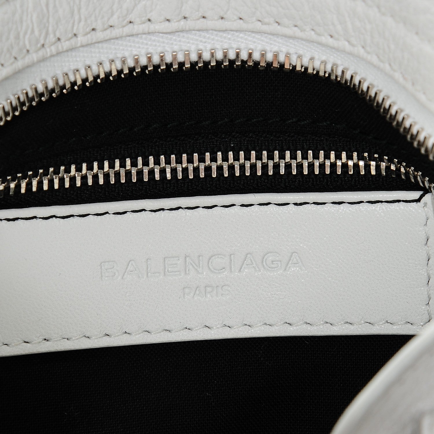 Balenciaga Chevre Silver Metallic Edge Hardware Mini City White 6 of 6