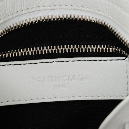 Balenciaga Chevre Silver Metallic Edge Hardware Mini City White 6 of 6