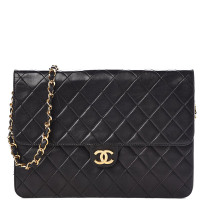 Chanel Lambskin Quilted Medium Single Flap Black 1 of 10