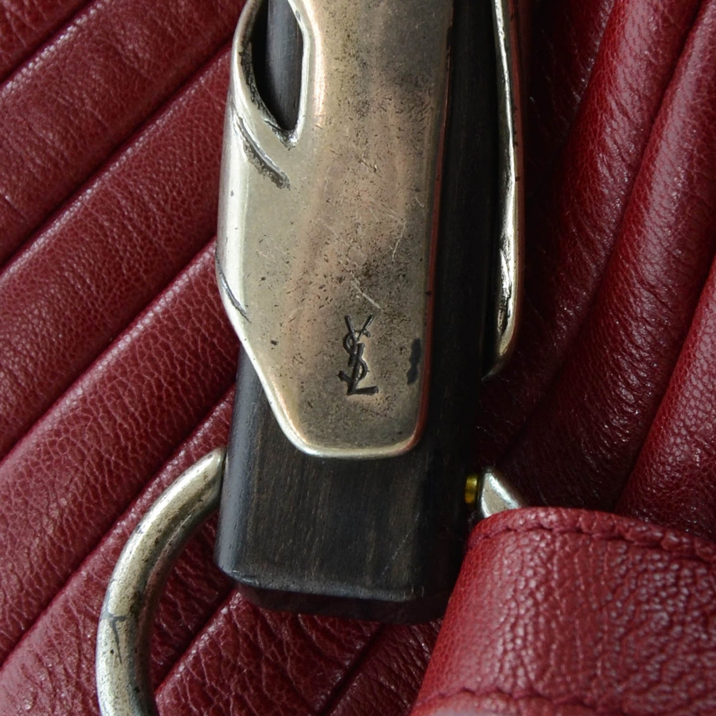 Lambskin Pleated Mombasa Hobo Red