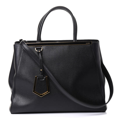Fendi Vitello Elite Medium 2Jours Tote Black 1 of 14