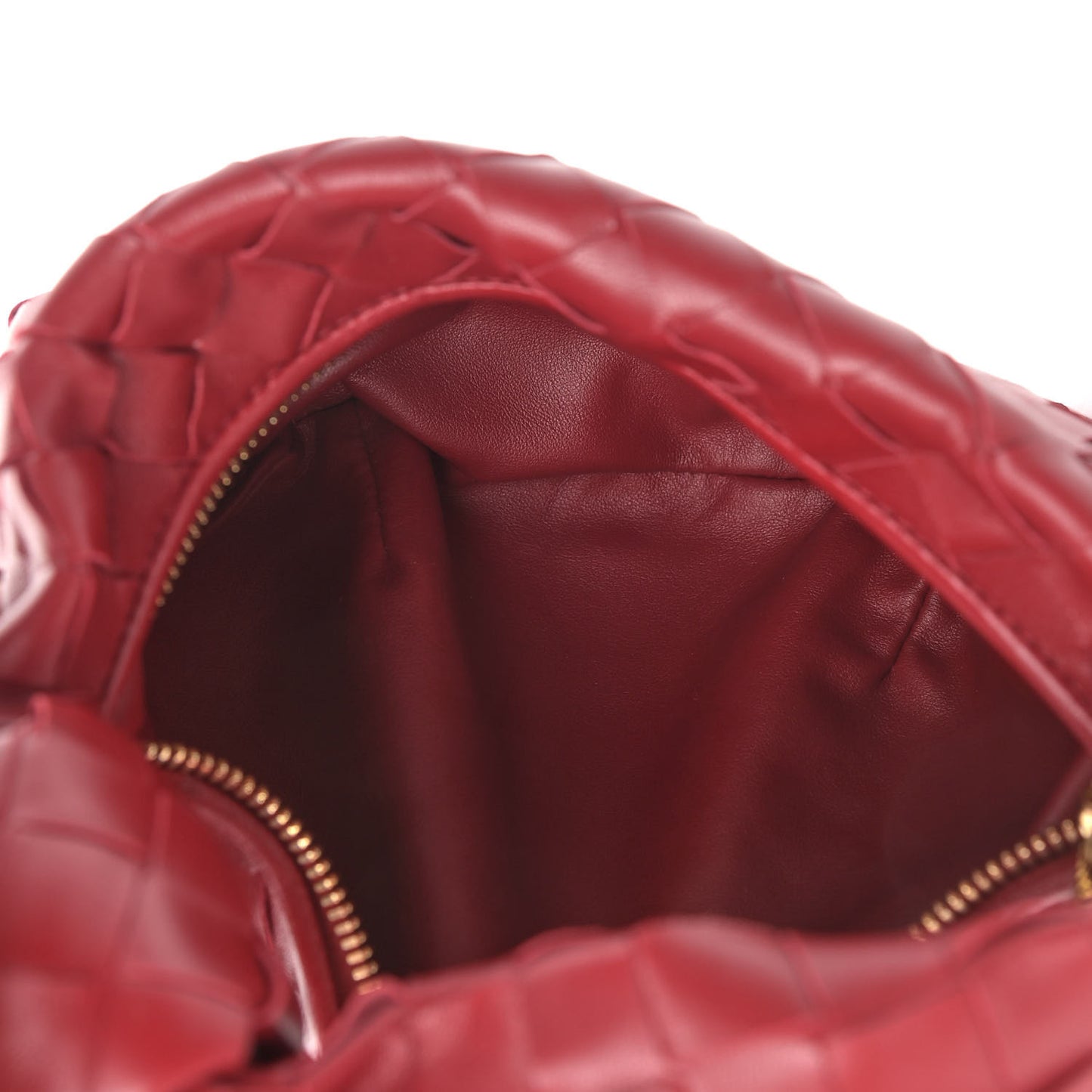 Nappa Intrecciato Mini Jodie Dark Red