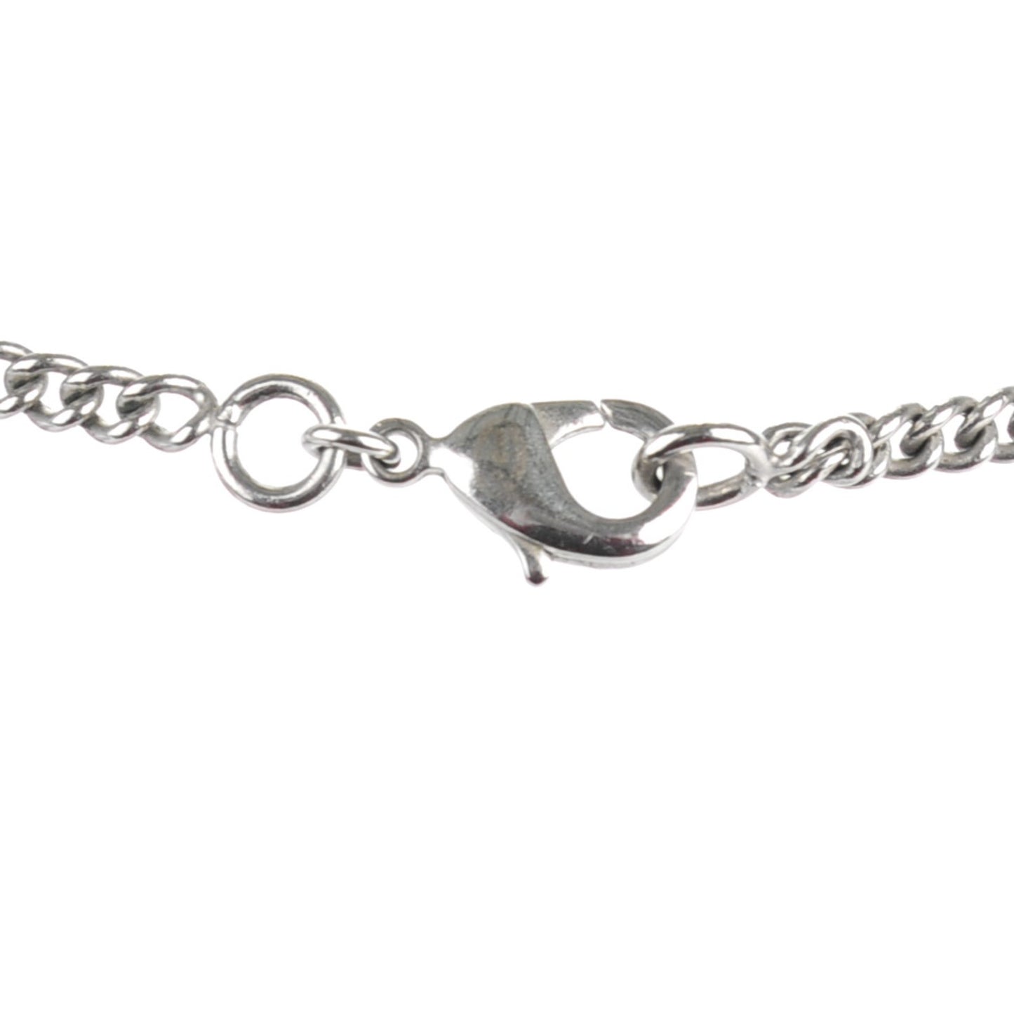 Baguette Crystal CC Necklace Silver