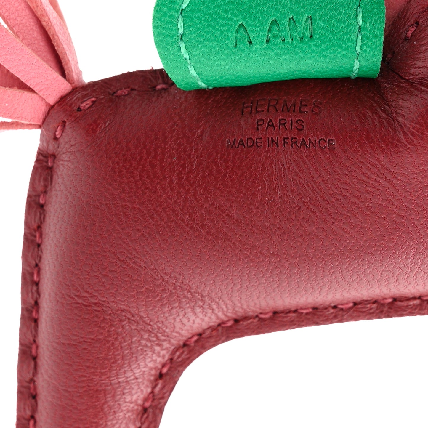 Milo Lambskin Grigri Rodeo Horse Bag Charm PM Rouge H Rose Indien Menthe