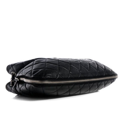 Chanel Caviar Expandable Zip Shoulder Bag Black 4 of 8