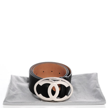 Chanel Leather CC Logo Belt 90 36 Black 3 of 7