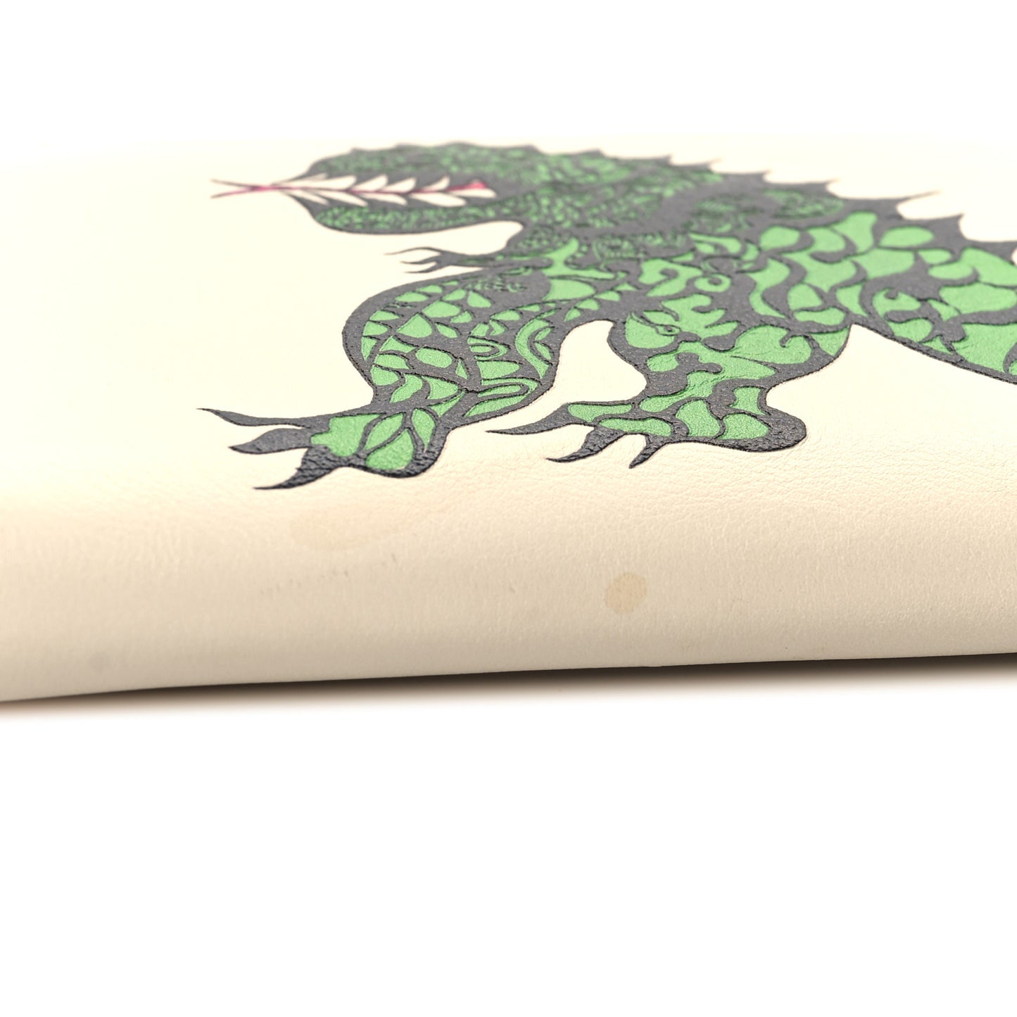 Calfskin Niki De Saint Phalle Dragon Zip Around Wallet Off White