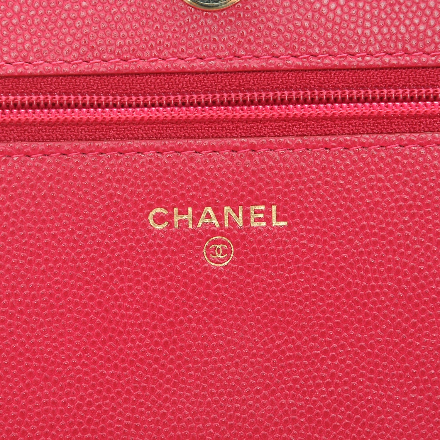 Chanel Caviar Quilted Boy Wallet On Chain WOC Fuchsia 6 of 9