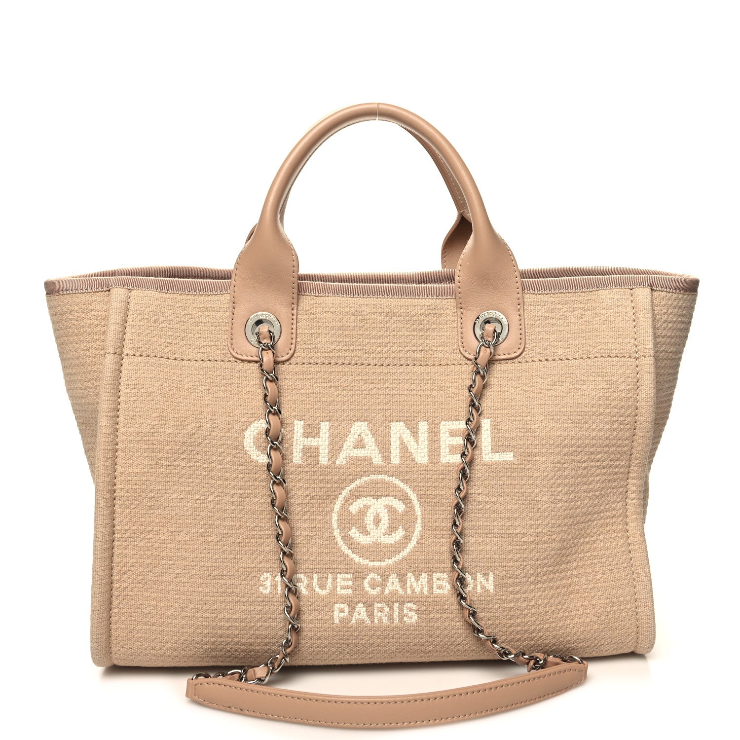 Chanel Mixed Fibers Small Deauville Tote Beige 1 of 13