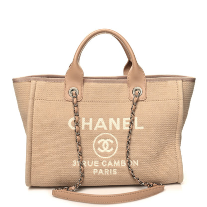 Chanel Mixed Fibers Small Deauville Tote Beige 1 of 13
