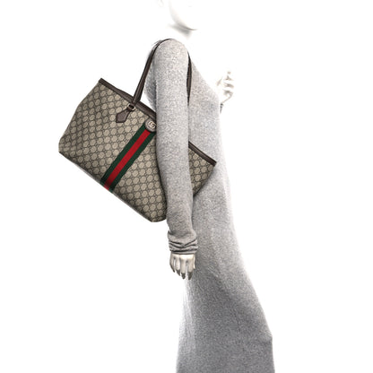 Gucci GG Supreme Monogram Medium Ophidia Shopping Tote Brown 2 of 10
