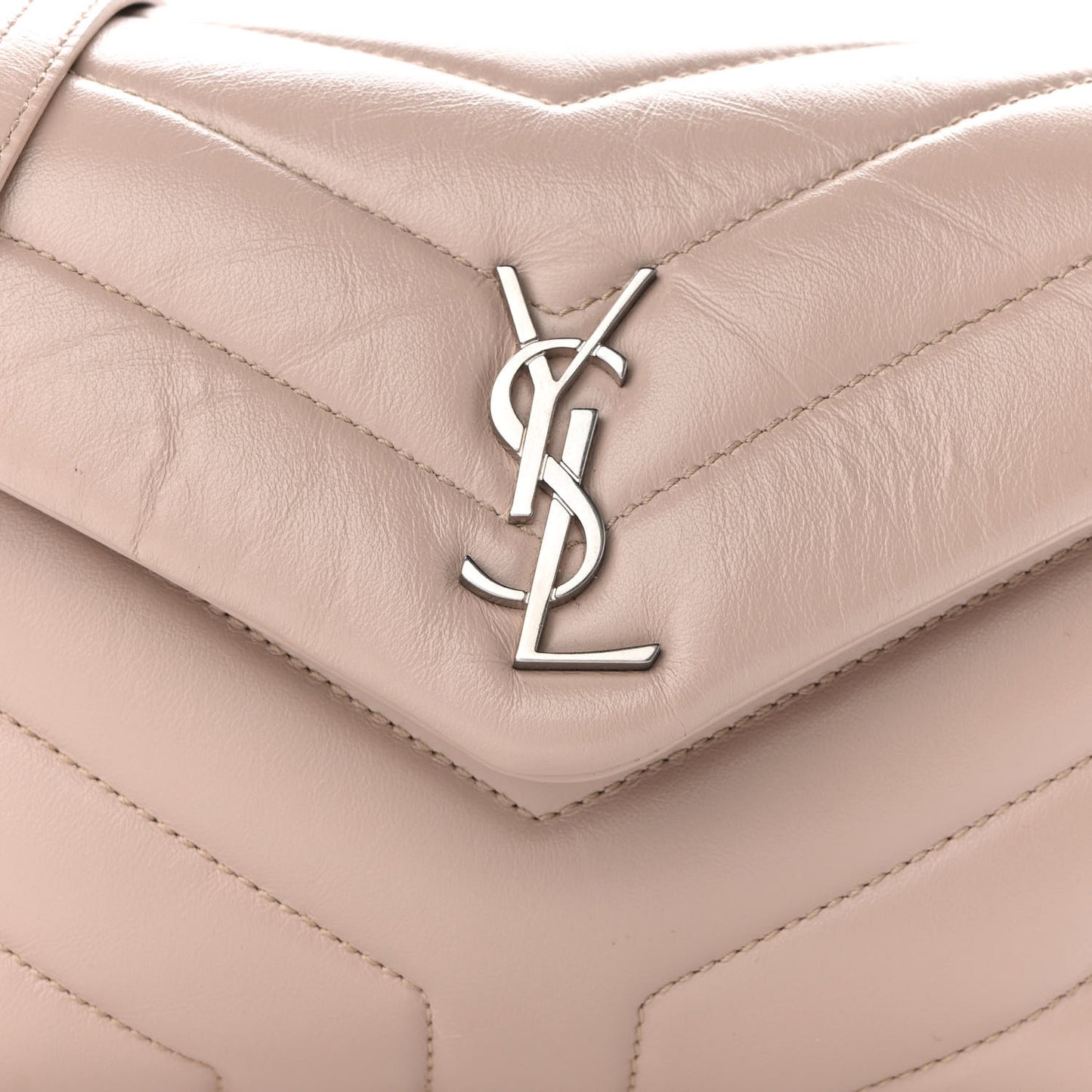 Calfskin Y Quilted Monogram Toy Loulou Crossbody Bag Nude Powder
