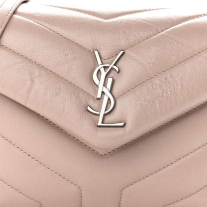Saint Laurent Calfskin Y Quilted Monogram Toy Loulou Crossbody Bag Nude Powder 6 of 7