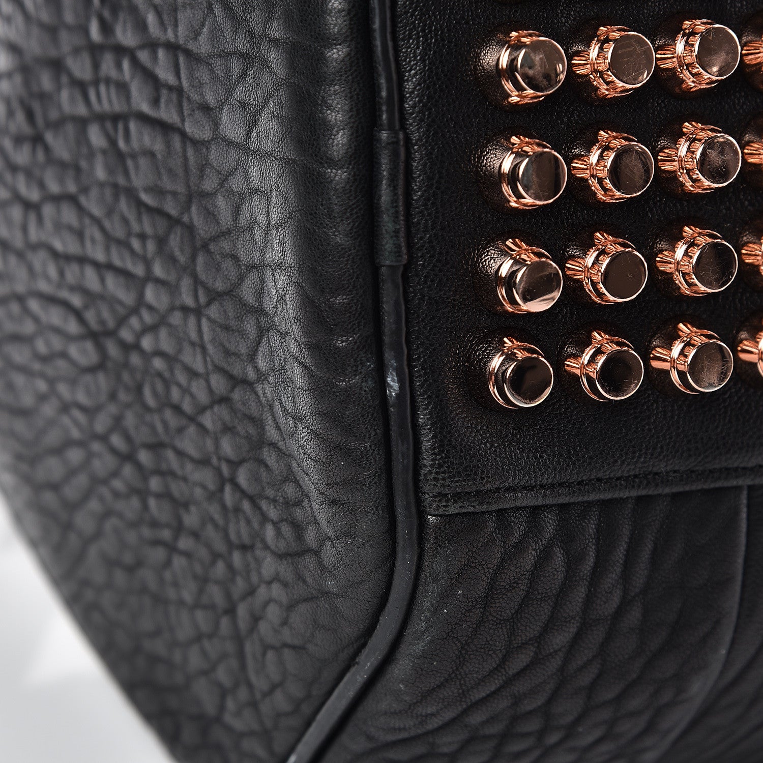 Alexander Wang Pebbled Lambskin Rocco Black Rose Gold Hardware 11 of 15