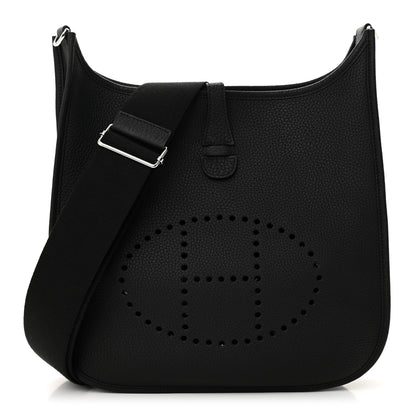 Hermes Taurillon Clemence EVELYNE III PM Black 1 of 10