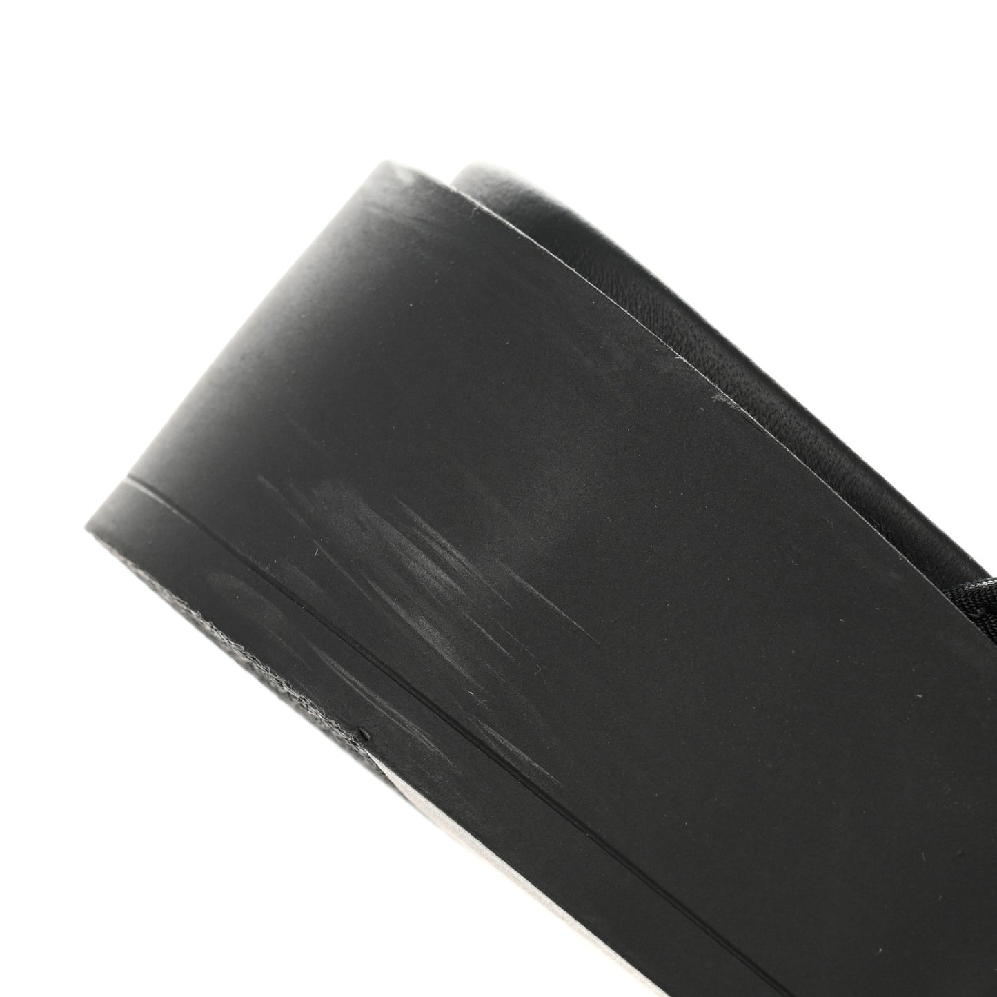 Re-Nylon Gabardine Metal Triangle Logo 40mm Loafer Mules 39.5 Black