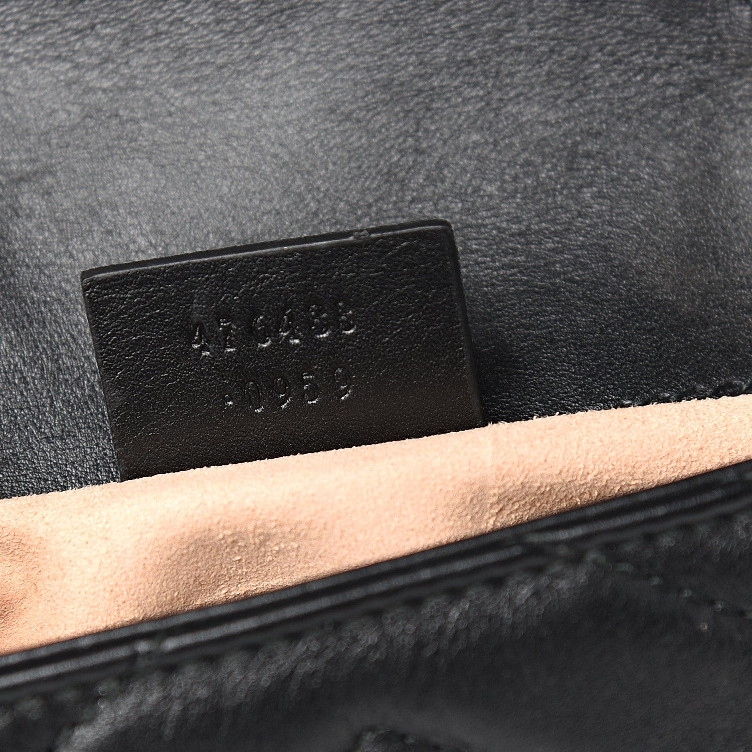 Gucci Calfskin Matelasse Super Mini GG Marmont Shoulder Bag Black 7 of 11