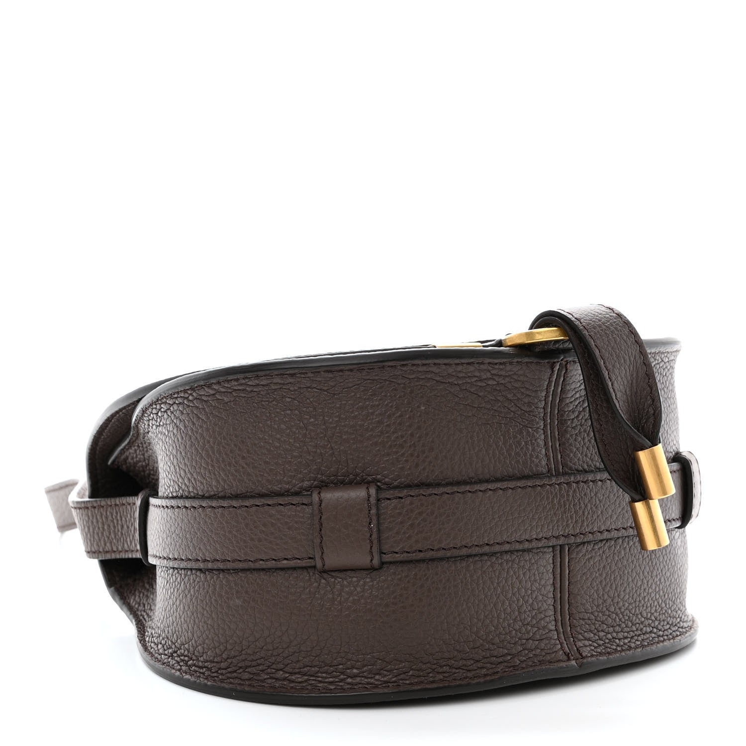 Chloe Grained Calfskin Small Marcie Saddle Bag Bold Brown 4 of 10