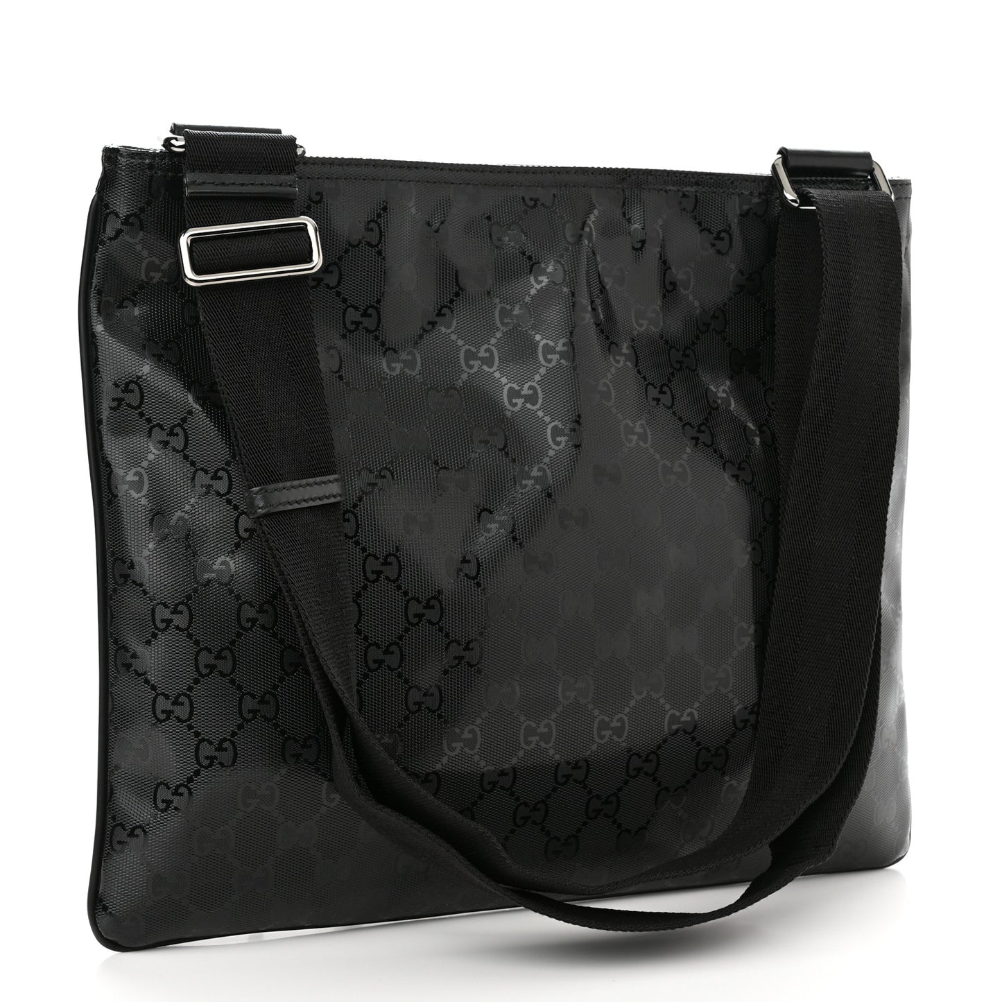 Imprime Monogram Medium Flat Messenger Bag Black