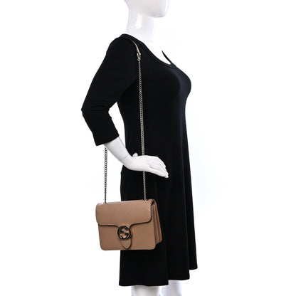 Gucci Dollar Calfskin Small Interlocking G Shoulder Bag Camelia 2 of 10