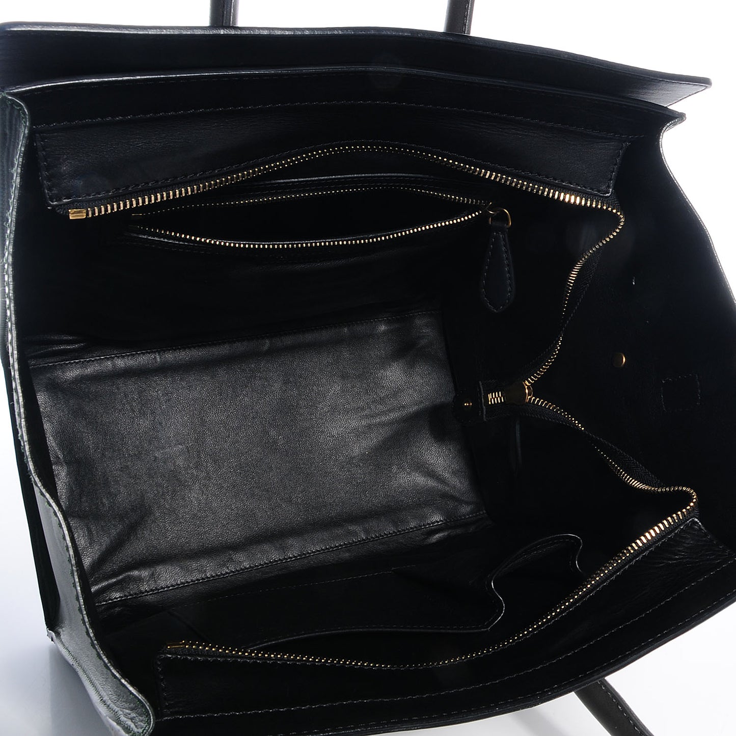 Smooth Calfskin Bi-Color Mini Luggage Forest Black