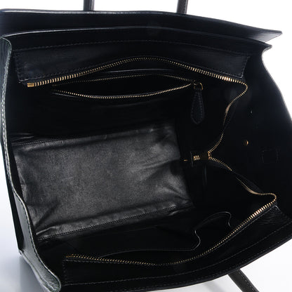 Celine Smooth Calfskin Bi-Color Mini Luggage Forest Black 5 of 8