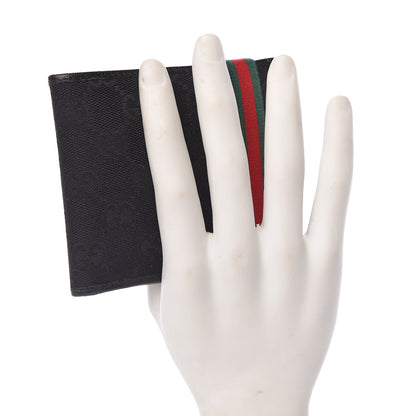 Gucci Monogram Web Band Bi-Fold Wallet Black 2 of 8