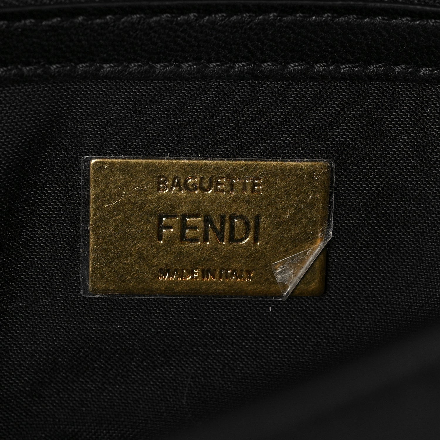 Fendi Nappa Apolo Chain Baguette Black 6 of 7