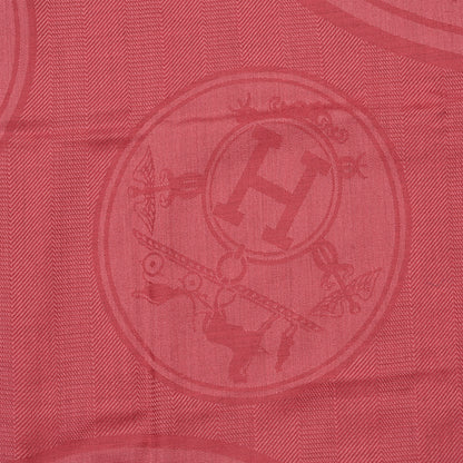 Hermes Cashmere Silk New Libris Stole Rose Gloss 3 of 3