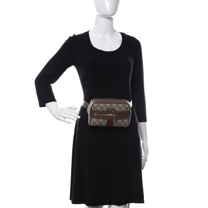 Gucci GG Supreme Monogram Web Small Ophidia Belt Bag 85 34 Dark Brown 2 of 11