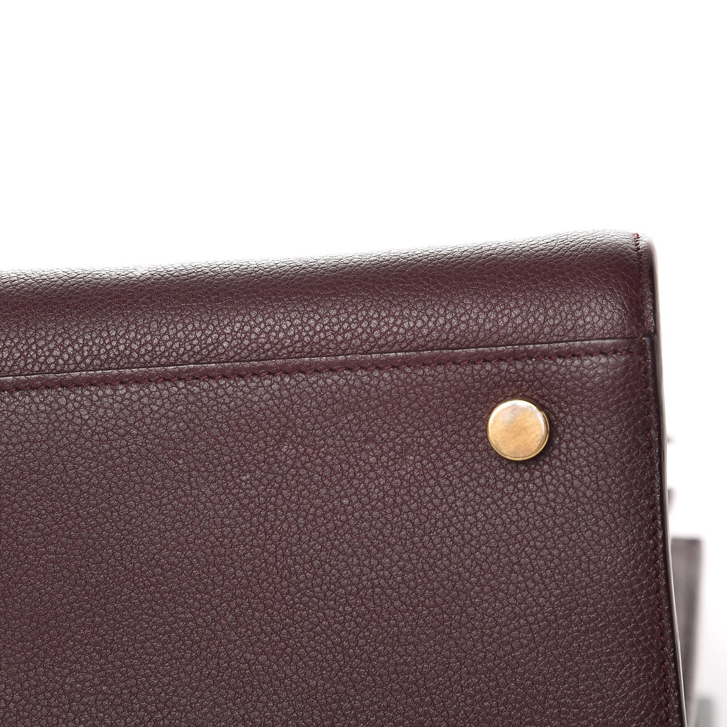 Grained Calfskin Small Classic Sac De Jour Bordeaux
