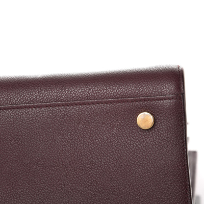 Saint Laurent Grained Calfskin Small Classic Sac De Jour Bordeaux 16 of 20
