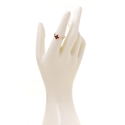 Louis Vuitton 18K Pink Gold Diamond Mother of Pearl Mini Color Blossom Star Ring 51 5.75 2 of 6