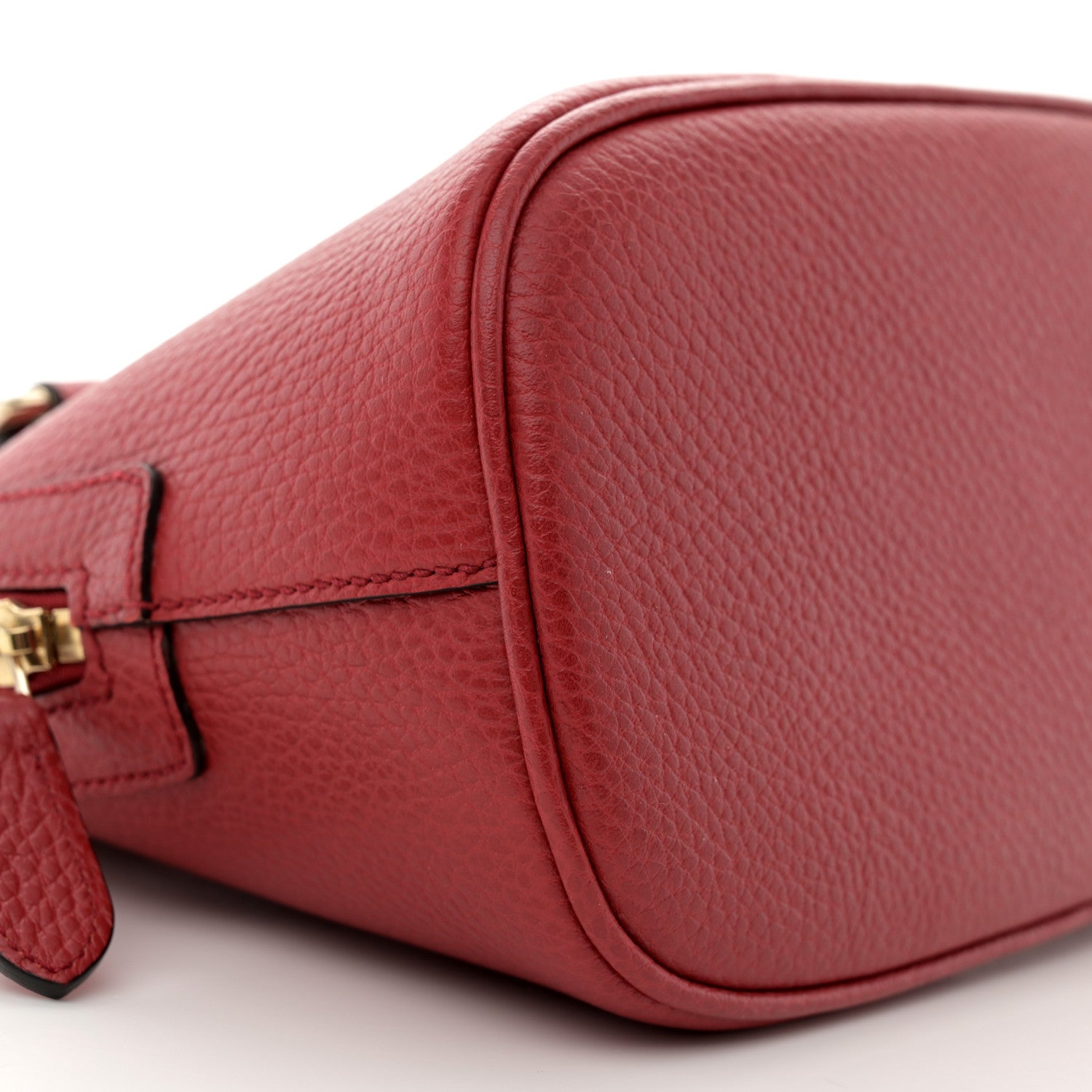 Gucci Dollar Calfskin Small GG Charm Dome Bag Red 10 of 12