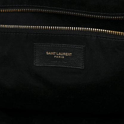 Saint Laurent Lambskin Quilted Maxi Icare Shopping Tote Black 7 of 10