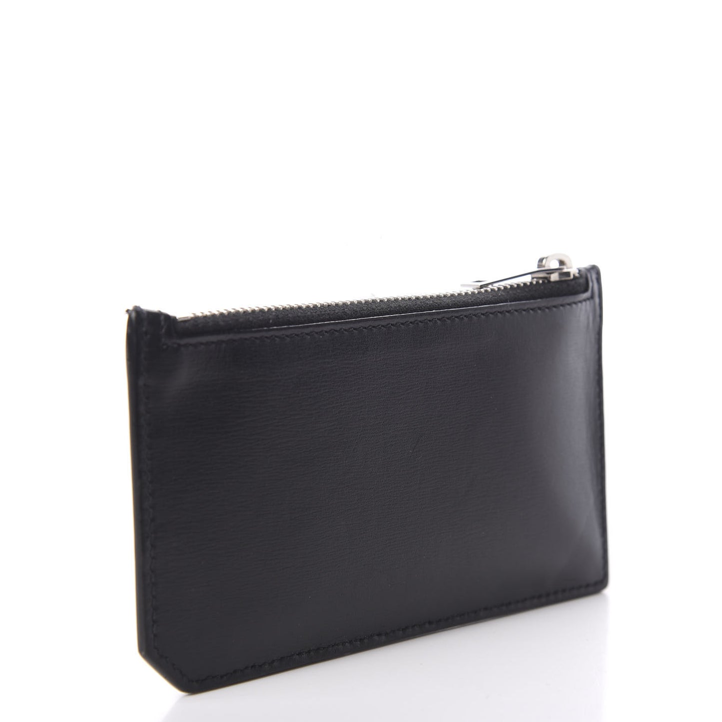 Calfskin 5 Fragments Zip Card Case Black