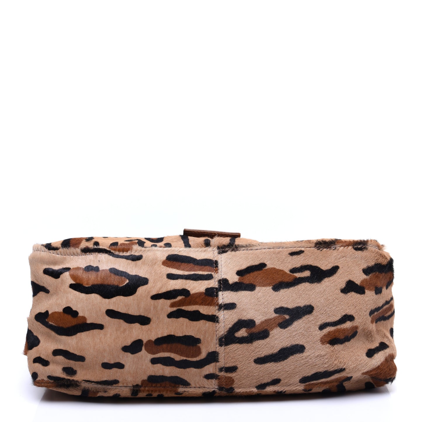 Calf Hair Leopard Print Mama Baguette Brown