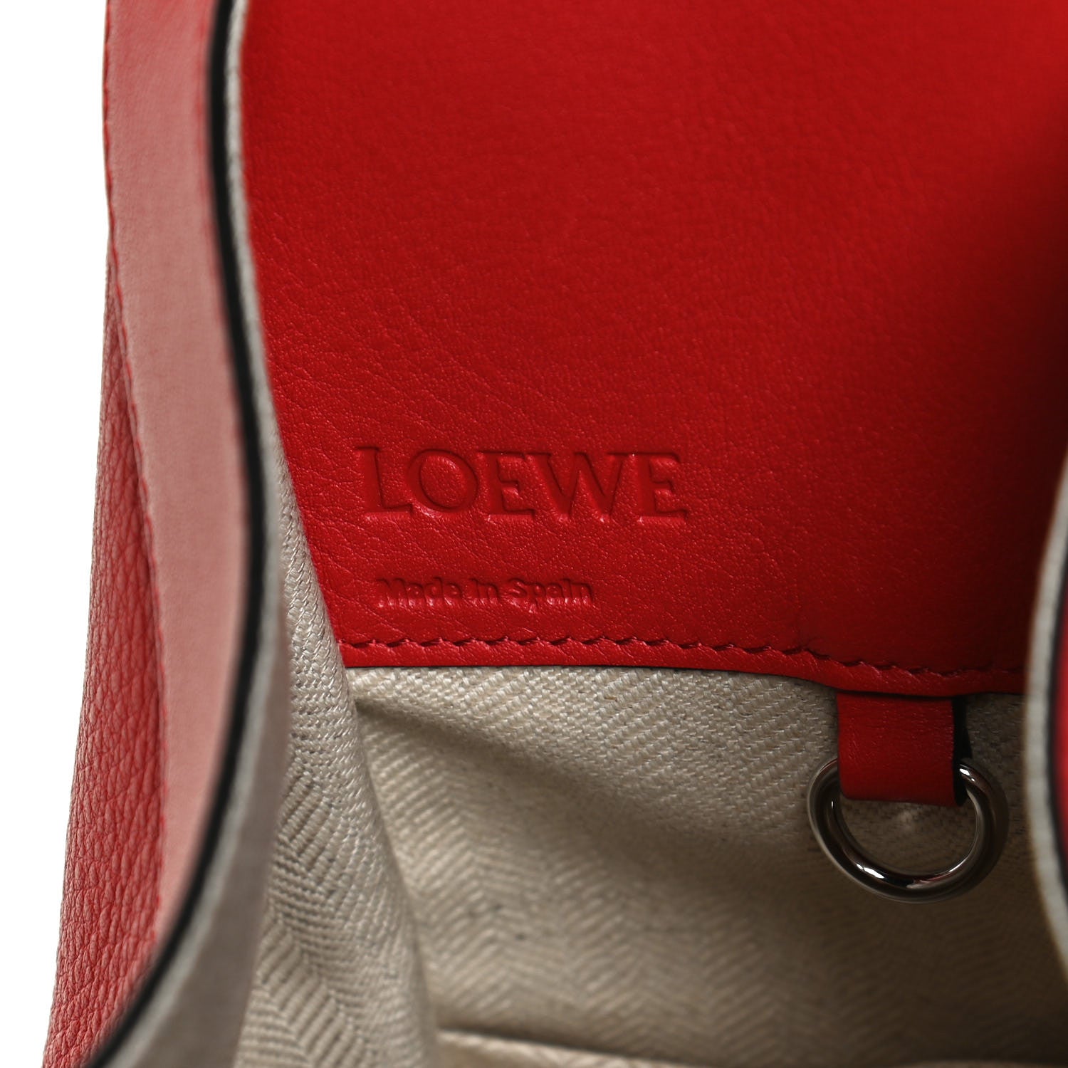 Loewe Grained Calfskin Small Hammock Shoulder Bag Scarlet Red 6 of 11
