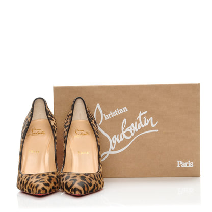 Christian Louboutin Pony Hair Jaguar Print Pigalle Follies 100 Pumps 38 Brown 8 of 8