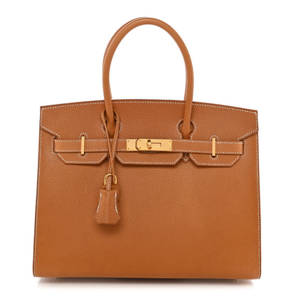 Hermes Vache Naturelle Grainee Birkin Sellier 30 Natural Sable 1 of 12