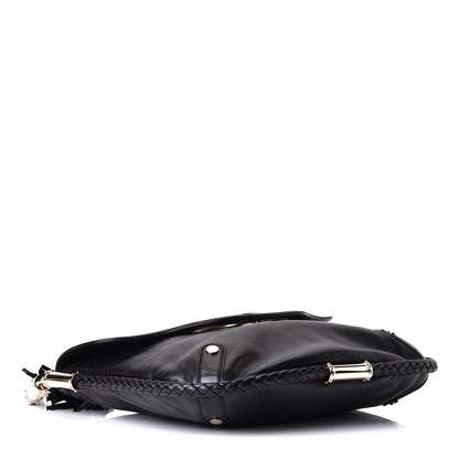 Gucci Calfskin Medium Britt Tassel Shoulder Bag Black 3 of 5