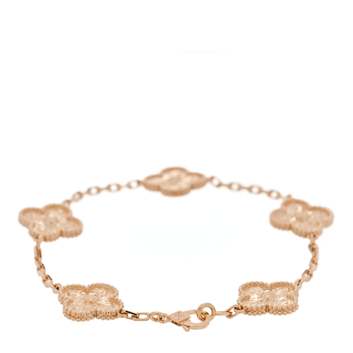 Van Cleef & Arpels 18K Yellow Gold 5 Motifs Vintage Alhambra Bracelet 2 of 4