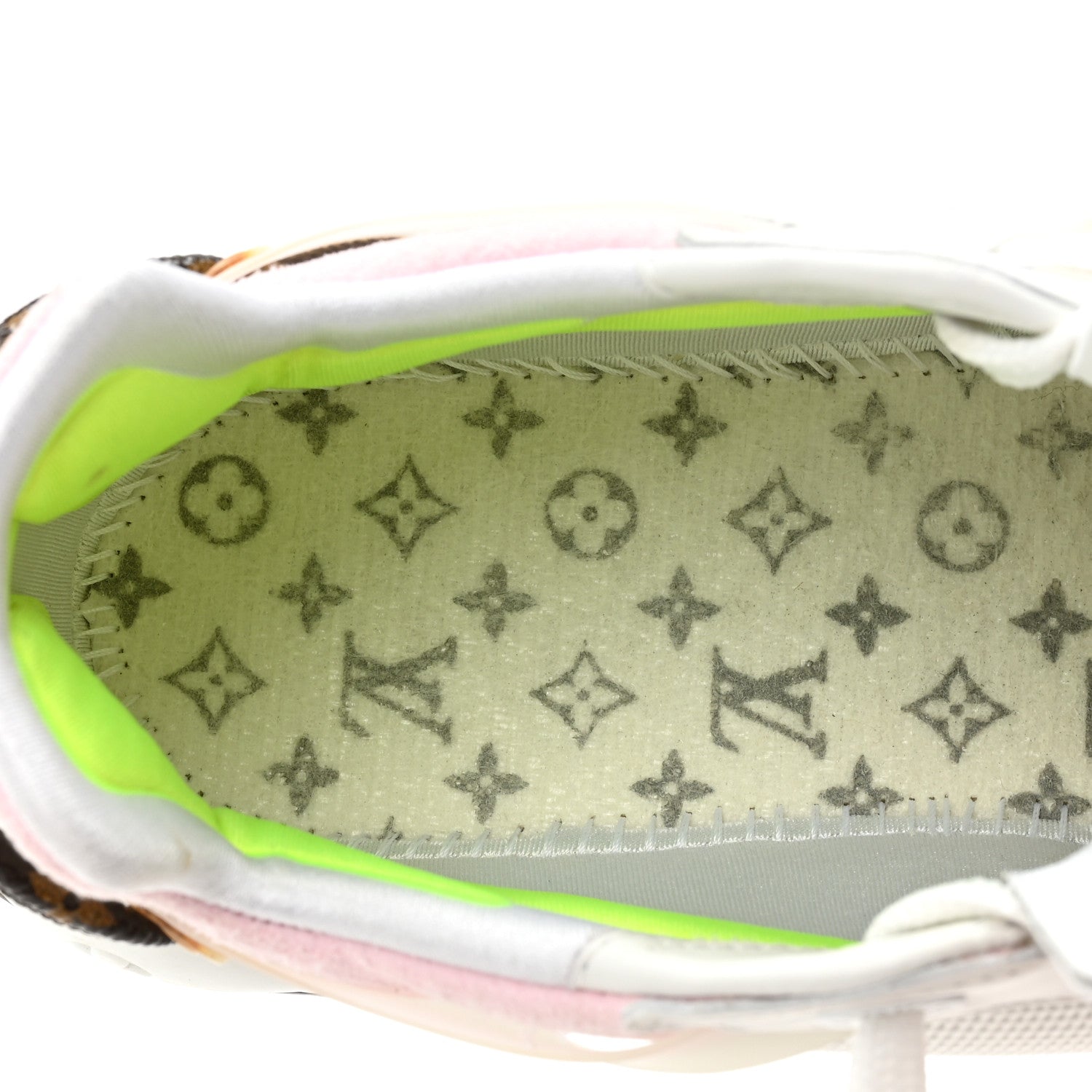 Louis Vuitton Monogram Calfskin Run 55 Sneakers 35.5 White 8 of 10