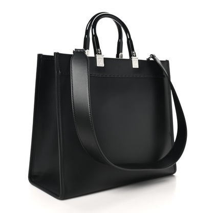 Fendi Vitello King Plexiglass Medium Fendi Sunshine Shopper Tote Black White 3 of 9