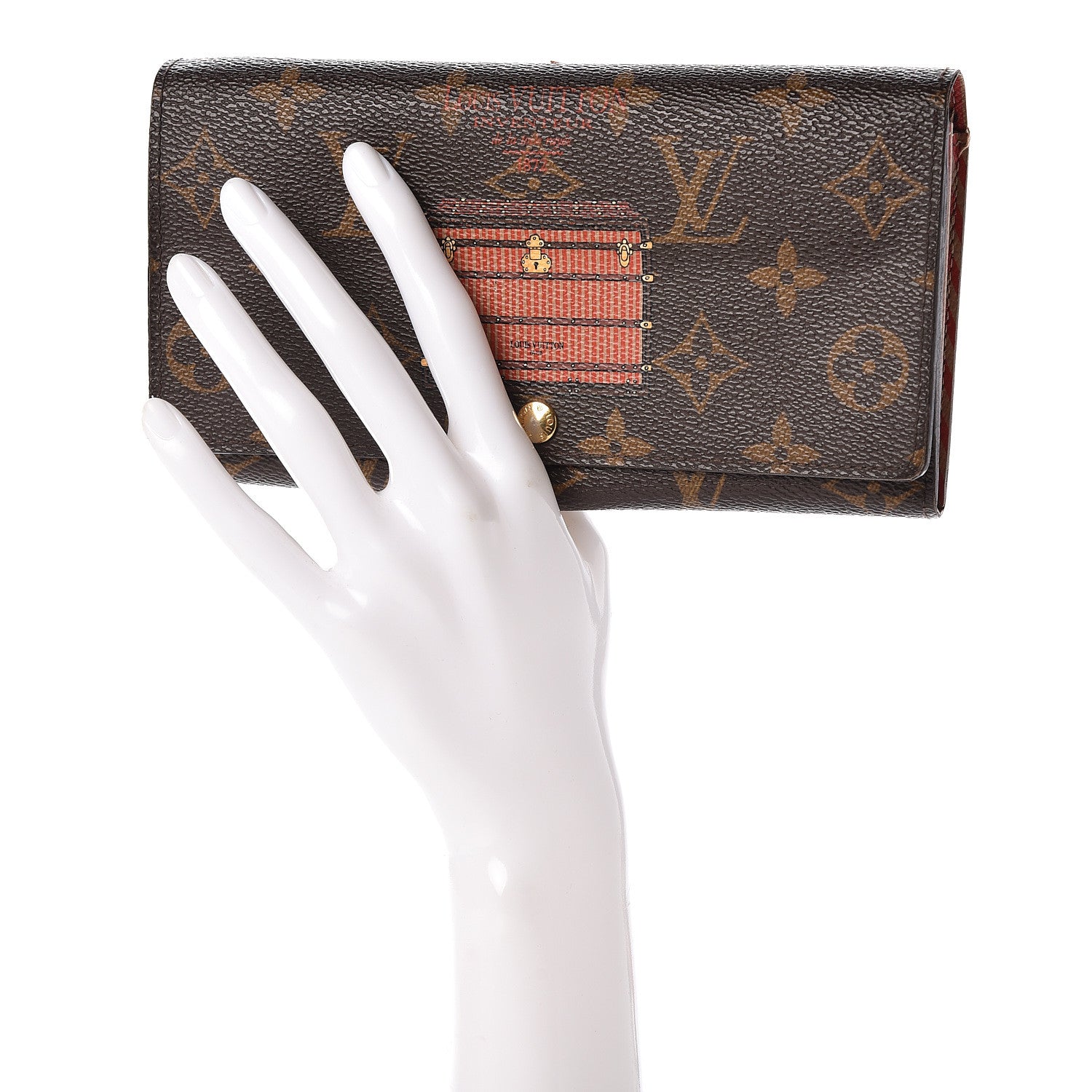 Louis Vuitton Monogram Trunks and Locks Sarah Wallet 2 of 12