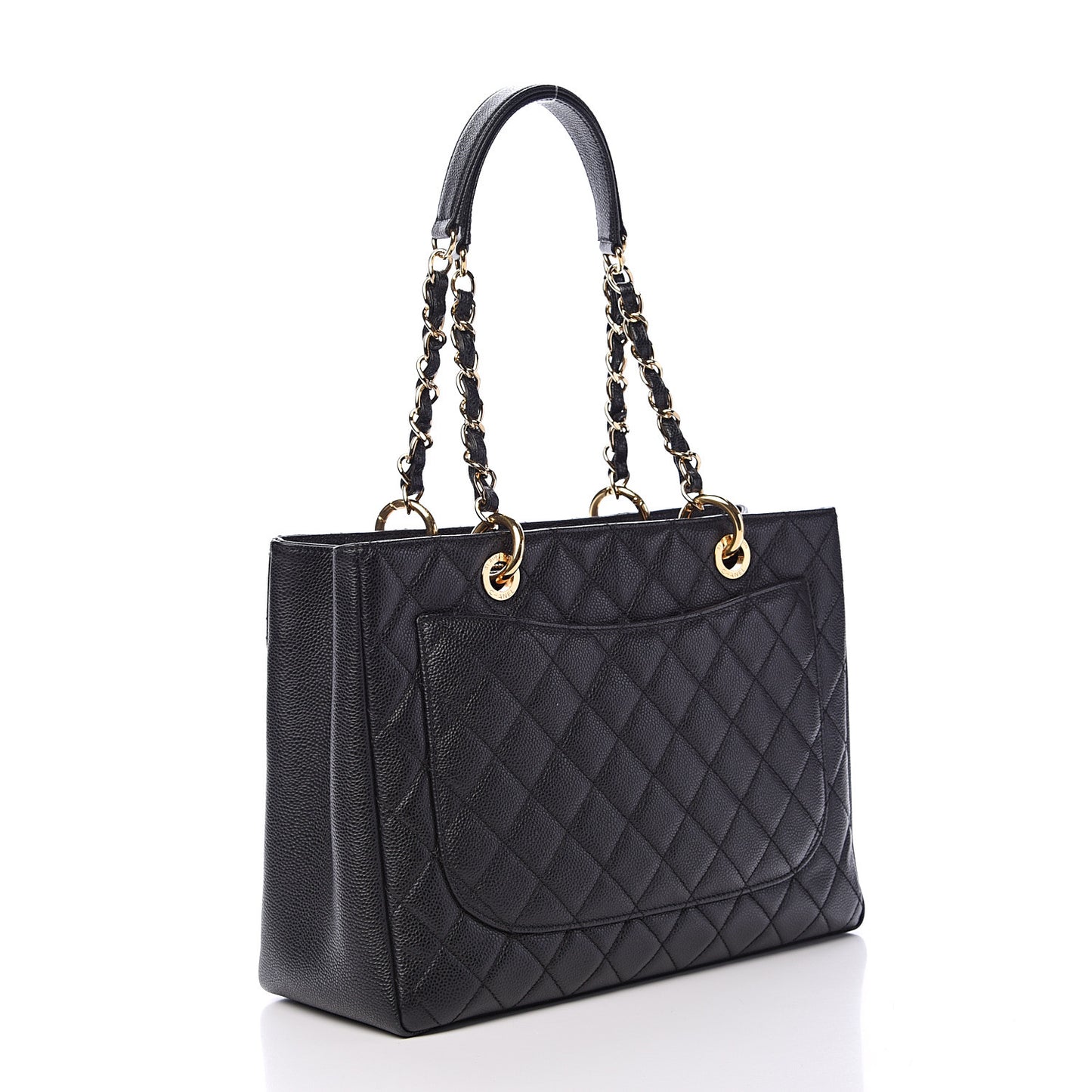 Caviar Quilted Grand Shopping Tote GST Black