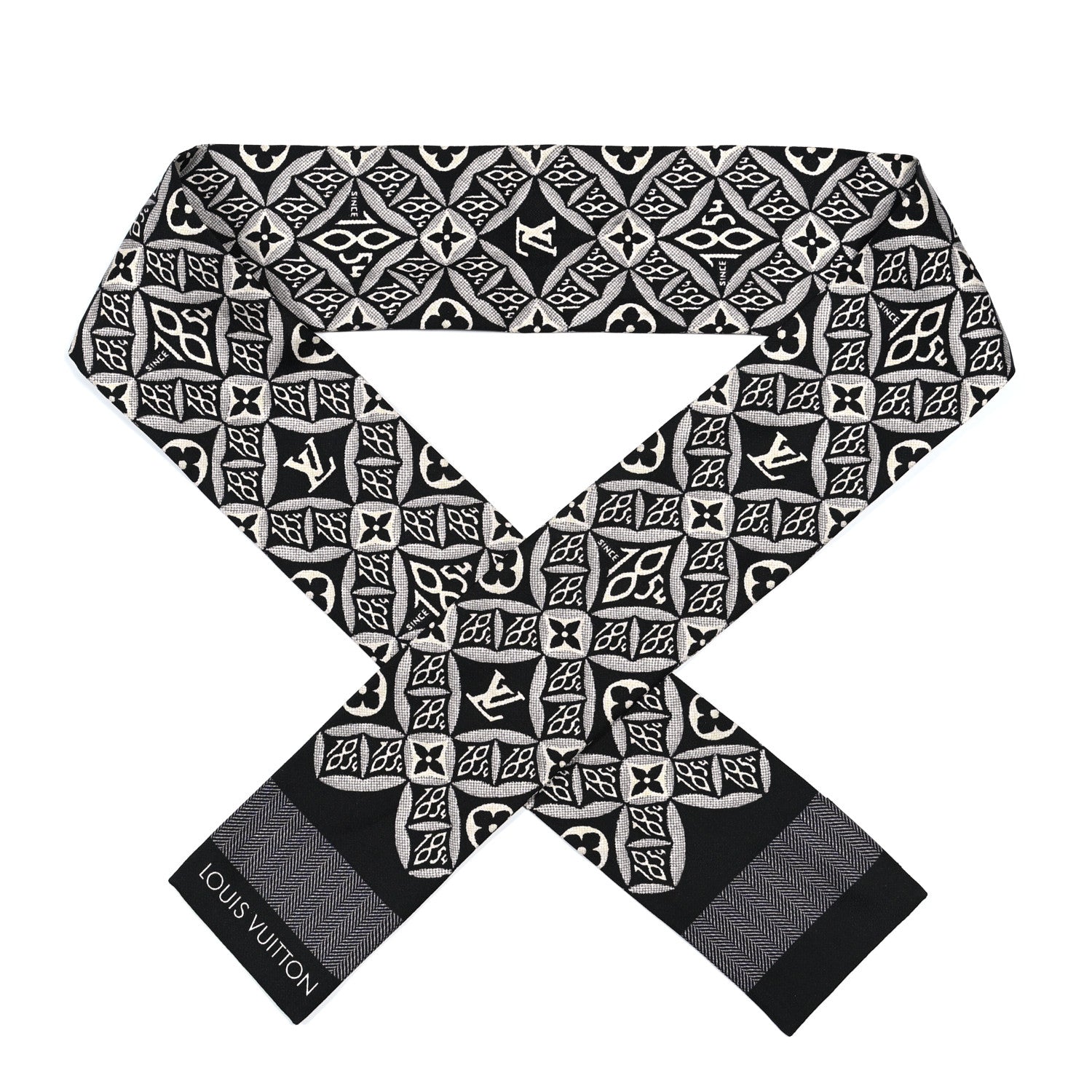 Louis Vuitton Silk Since 1854 Bandeau Gris 1 of 4